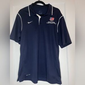 Nike Navy and White Dri-Fit Polo with Chula Vista Olympic Patch